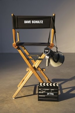 Director Dave Schultz chair and megaphone