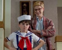 Braeden Lemasters and Valin Shinyei as Ralph and Randy Parker in Christmas Story 2