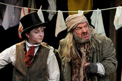 The Artful Dodger (Noah Parets) and Fagin (Steven Berenson)