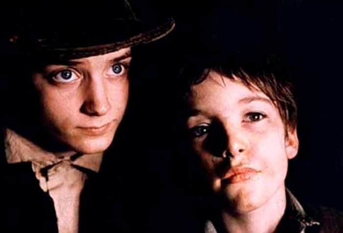 Alex Trench and Elijah Wood in Oliver Twist