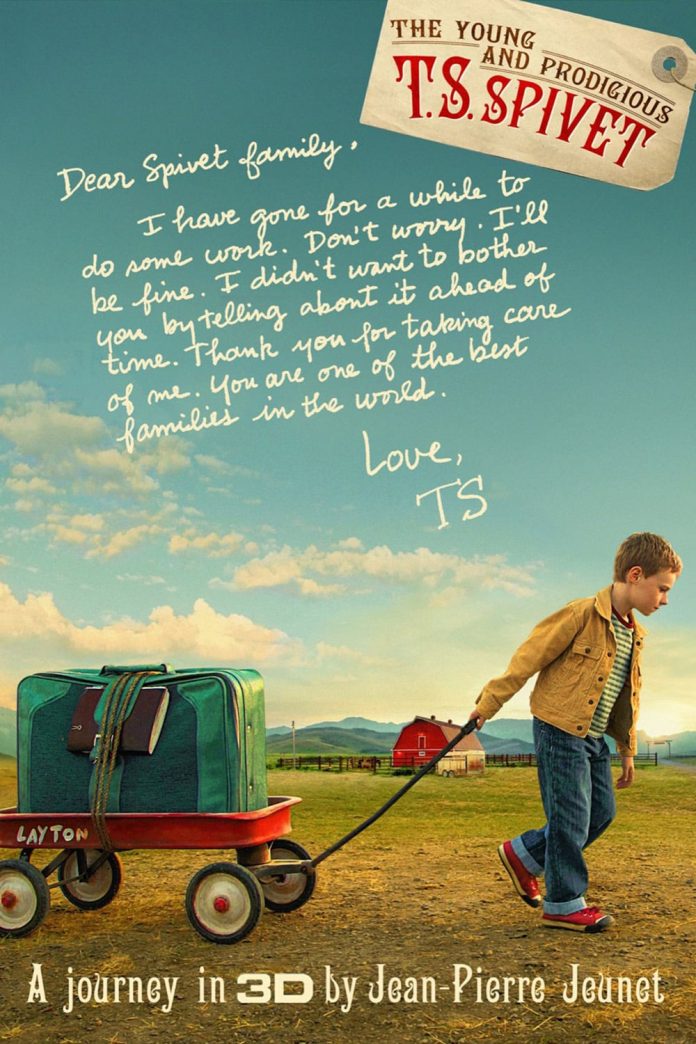 Poster for the movie "The Young and Prodigious T.S. Spivet"